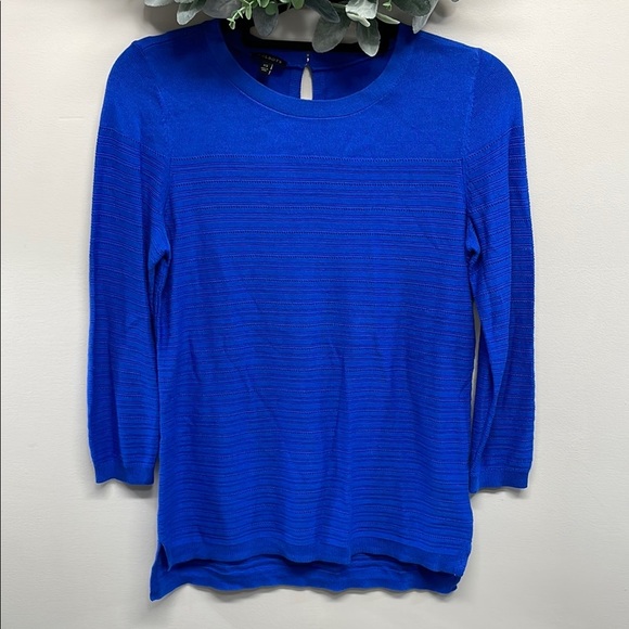 NWT Talbots 3/4 Sleeve Pointelle Pull On Sweater XS - Picture 2 of 16